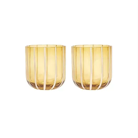 Bilde av best pris OYOY Living - Mizu Glass - Pack of 2 - Amber (L301091) - Hjemme og kjøkken