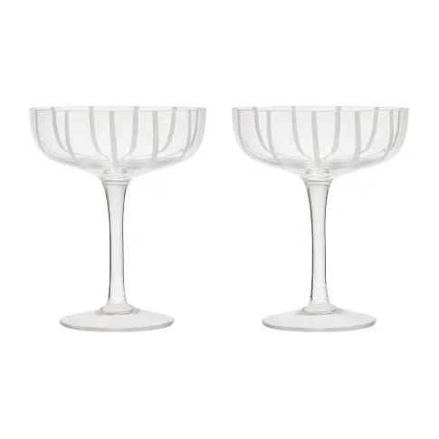 Bilde av best pris OYOY Mizu coupeglass 2-pack, clear Champagneglass