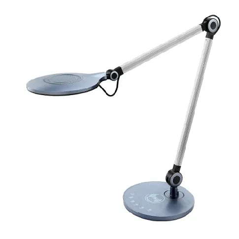 Bilde av best pris Office Smartlight bordlampe,Ø175, m/lader, matt grå Skrivebordslampe