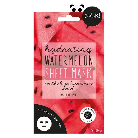 Bilde av best pris Oh K! Hydrating Watermelon Sheet Mask 23ml Hudpleie - Ansikt - Ansiktsmasker