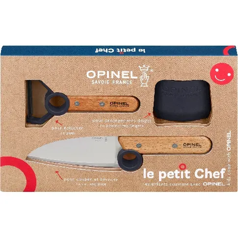 Bilde av best pris Opinel Le Petit Chef barnesett 3 deler, blå Barnekniv