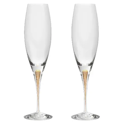Bilde av best pris Orrefors Intermezzo champagneglass gull, 2 stk Champagneglass