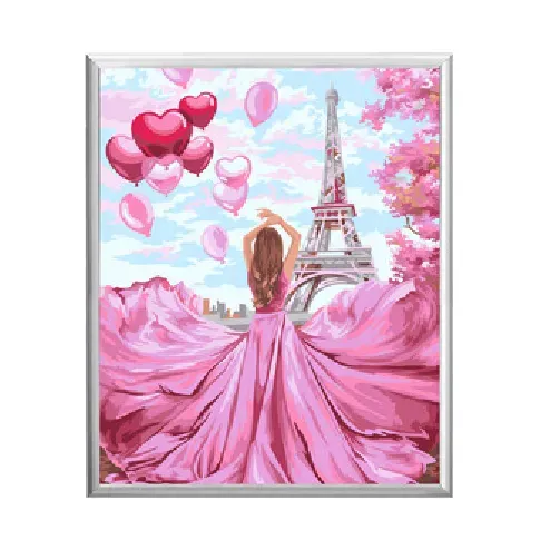 Bilde av best pris Paint By Numbers Pink In Paris Strikking, pynt, garn og strikkeoppskrifter