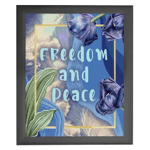 Bilde av best pris Paint by numbers Freedom and peace Strikking, pynt, garn og strikkeoppskrifter