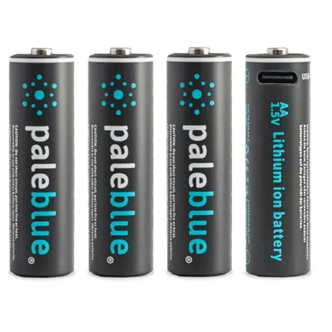 Bilde av best pris Pale Blue - USB-C Rechargeable AA Batteries - 4 Pack - Elektronikk
