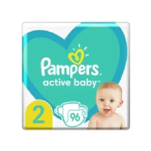 Bilde av best pris Pampers Active Baby 2 bleier, 4-8 kg, 96 stk. Rengjøring - Personlig Pleie - Personlig pleie