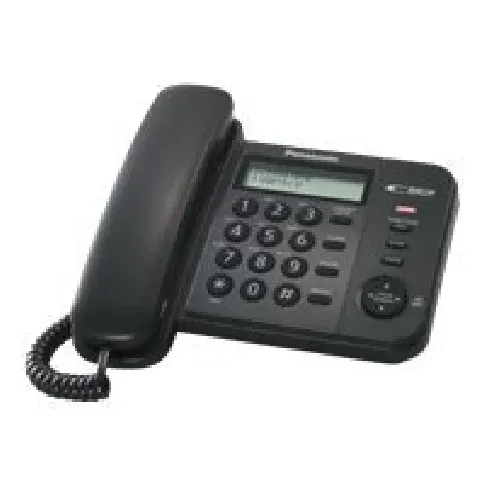 Bilde av best pris Panasonic KX-TS560FXB - Telefon med ledning med anrops-ID/samtale venter Tele & GPS - Fastnett & IP telefoner - Alle fastnett telefoner