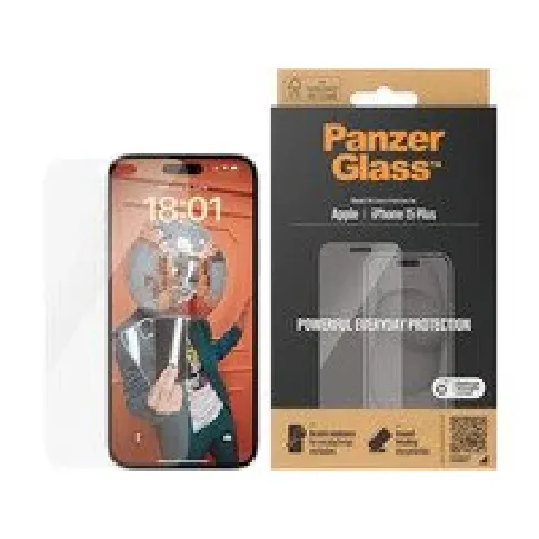 Bilde av best pris PanzerGlass™ | Classic-Fit - Skjermbeskyttelse for mobiltelefon - Krystallklar | Apple iPhone 15 Plus Tele & GPS - Mobilt tilbehør - Skjermbeskyttelse