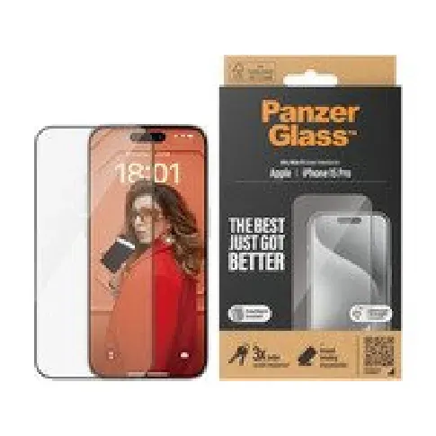 Bilde av best pris PanzerGlass™ | Skjermbeskytter - Ultra-Wide Fit | Apple iPhone 15 Pro Tele & GPS - Mobilt tilbehør - Skjermbeskyttelse