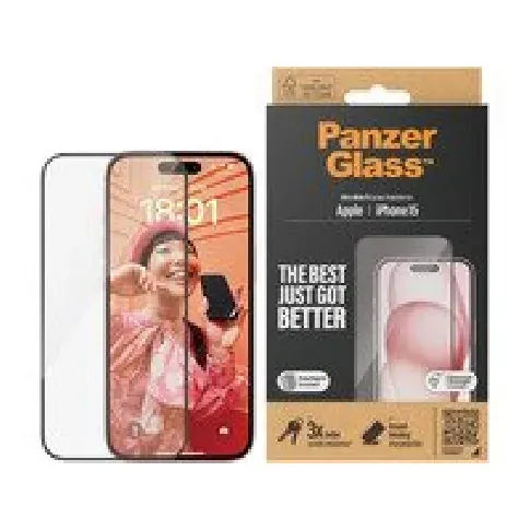 Bilde av best pris PanzerGlass™ | Skjermbeskytter - Ultra-Wide Fit | Apple iPhone 15 Tele & GPS - Mobilt tilbehør - Skjermbeskyttelse