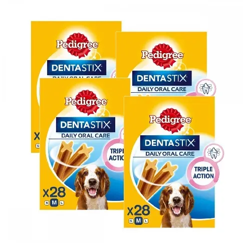 Bilde av best pris Pedigree Dentastix M 4x28-st Hund - Hundegodteri - Dentaltygg