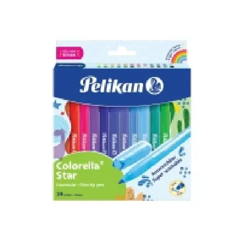 Bilde av best pris Pelikan 822312, 24 farger, Assorterte farger, Projektil spiss, 0,6 mm, Assorterte farger, 24 stykker Skriveredskaper - Fiberpenner & Finelinere - Fine linjer