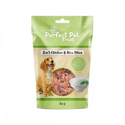 Bilde av best pris Perfect Pet 2-in-1 Chicken & Rice Bites 80 g Hund - Hundegodteri - Godbiter til hund