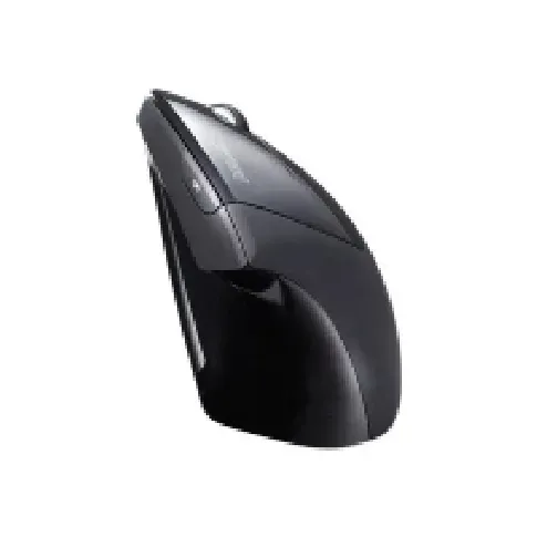 Bilde av best pris Perixx PERIMICE-713 - Vertikal mus - høyrehendt - optisk - 5 knapper - trådløs - 2.4 GHz - USB trådløs mottaker - svart PC tilbehør - Mus og tastatur - Mus & Pekeenheter