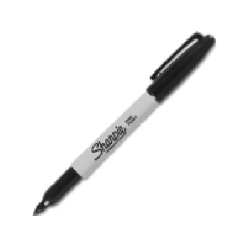 Bilde av best pris Permanent marker Sharpie, fine, rund, sort Skriveredskaper - Markør - Permanenttusj
