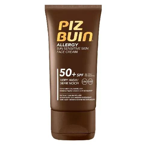 Bilde av best pris Piz Buin Allergy Sun Sensitive Skin Face Cream SPF50 50ml Hudpleie - Solprodukter - Solkrem og solpleie - Ansikt