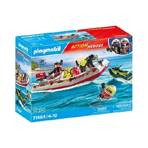 Bilde av best pris Playmobil - Fireboat with Aqua Scooter (71464) - Leker