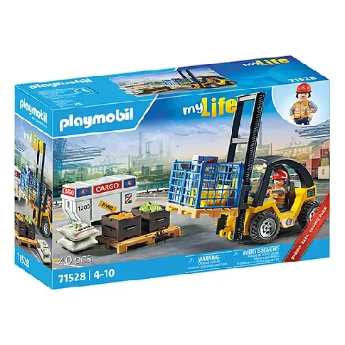 Bilde av best pris Playmobil - Forklift truck with cargo (71528) - Leker