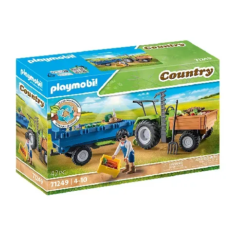 Bilde av best pris Playmobil - Harvester Tractor with Trailer (71249) - Leker