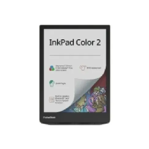 Bilde av best pris PocketBook InkPad Color 2 - eBook-leser - Linux 4.9.56 - 32 GB - 7.8 16 grånivåer (4-bts) E Ink Kaleido Plus - berøringsskjerm - Bluetooth, Wi-Fi - sølv TV, Lyd & Bilde - Bærbar lyd & bilde - Lesebrett