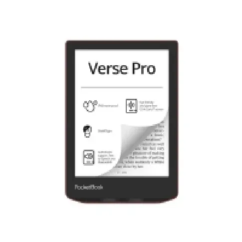 Bilde av best pris PocketBook Verse PRO - eBook-leser - Linux 3.10.65 - 16 GB - 6 16 grånivåer (4-bts) E Ink Carta (1072 x 1448) - berøringsskjerm - Bluetooth, Wi-Fi - rød TV, Lyd & Bilde - Bærbar lyd & bilde - Lesebrett