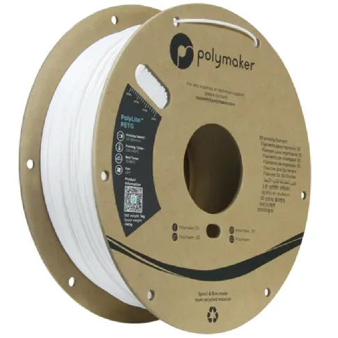 Bilde av best pris Polymaker Polymaker Polymaker Polylite PETG 1,75 mm - 1kg Hvit PETG-filament,3D skrivarförbrukning