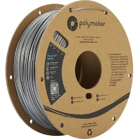 Bilde av best pris Polymaker Polymaker Polymaker Polylite PETG 1,75 mm - 1kg Sølv PETG-filament,3D skrivarförbrukning