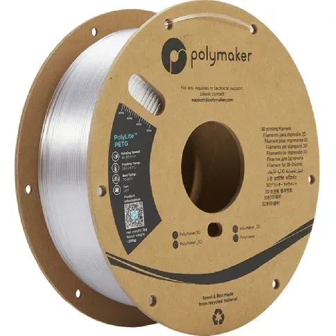 Bilde av best pris Polymaker Polymaker Polymaker Polylite PETG 1,75 mm - 1kg Transparent PETG-filament,3D skrivarförbrukning