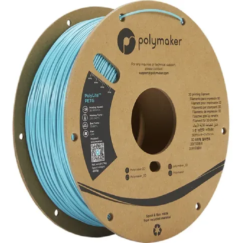 Bilde av best pris Polymaker Polymaker Polymaker Polylite PETG 1,75 mm - 1kg Turkis PETG-filament,3D skrivarförbrukning