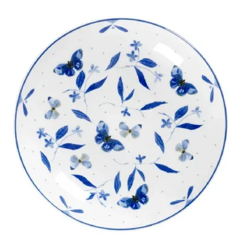 Bilde av best pris Porsgrunds Porselænsfabrik Bluebird Butterfly Dyp Tallerken 25 cm Hjem og hage - Kjøkken og spisestue - Servise og bestikk