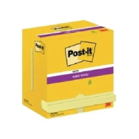 Bilde av best pris Post-It Super Sticky Notes, 3 in x 5 in, Canary Yellow, 12 Pads/Pack, Gult, 76,2 mm, 127 mm, 90 ark Papir & Emballasje - Blokker & Post-It - Legg det ut