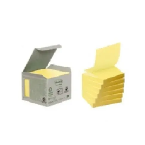 Bilde av best pris Post-it blok Miljø 76x76mm z-fold gul 6blk/pak Papir & Emballasje - Blokker & Post-It - Legg det ut