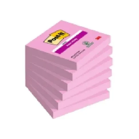 Bilde av best pris Post-it-klistrelapper POST-IT Super Sticky (654-6SS-PO), 76x76 mm, 1x90 ark, rosa Papir & Emballasje - Blokker & Post-It - Legg det ut