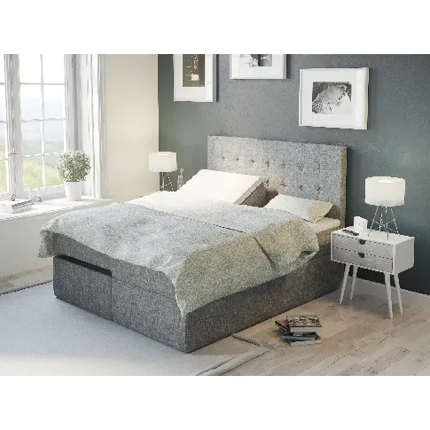 Bilde av best pris Premium regulerbar seng 180x200 - lys grå