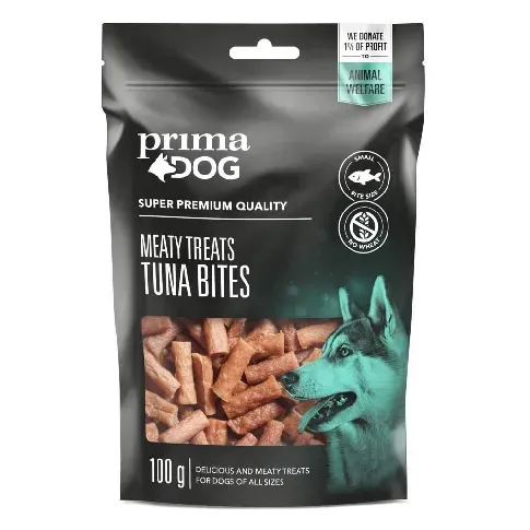Bilde av best pris PrimaDog Meaty Treats Tuna Bites 100 g Hund - Hundegodteri - Godbiter til hund