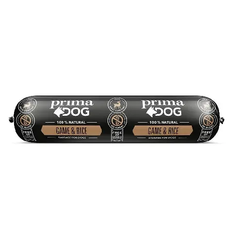 Bilde av best pris PrimaDog Sausage Game & Rice 800 g Hund - Hundemat - Våtfôr