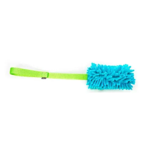 Bilde av best pris Pro Dog Mop toy with squeaker, turquoise, green handle Hund - Hundeleker - Pipeleker