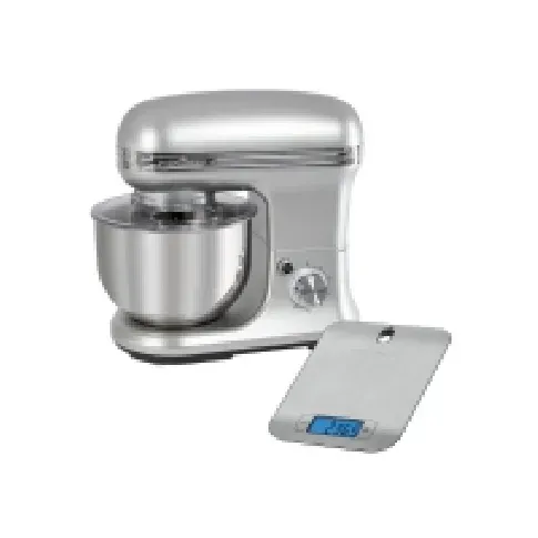 Bilde av best pris ProfiCook PC-KM 1222 W - Blander - 5 liter - 1.2 kW - rustfritt stål / sølv - med PC-KW 1221 kitchen scales Kjøkkenapparater - Kjøkkenmaskiner - Håndmiksere