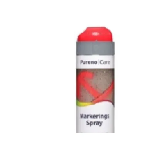 Bilde av best pris Pureno markeringsspray 500ml - Rød beregnet til mærkning på veje, bygninger, tuneller m.m. Verktøy & Verksted - Håndverktøy - Markeringsverktøy