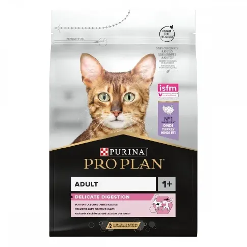 Bilde av best pris Purina Pro Plan Cat Adult Delicate Digestion Turkey (3 kg) Katt - Kattemat - Spesialfôr - Kattemat for følsom mage