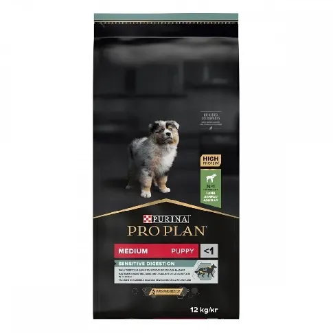 Bilde av best pris Purina Pro Plan Puppy Medium Sensitive Digestion Lamb (12 kg) Valp - Valpefôr - Tørrfôr til valp