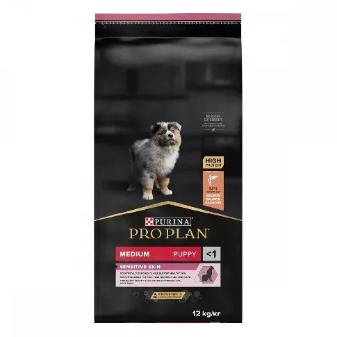Bilde av best pris Purina Pro Plan Puppy Medium Sensitive Skin Salmon (12 kg) Valp - Valpefôr - Tørrfôr til valp