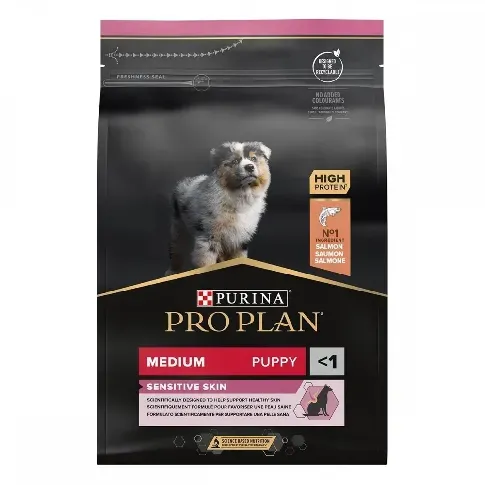 Bilde av best pris Purina Pro Plan Puppy Medium Sensitive Skin Salmon (3 kg) Valp - Valpefôr - Tørrfôr til valp