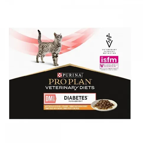 Bilde av best pris Purina Pro Plan Veterinary Diets Feline DM Diabetes Management Chicken 10x85 g Katt - Kattemat - Veterinærfôr