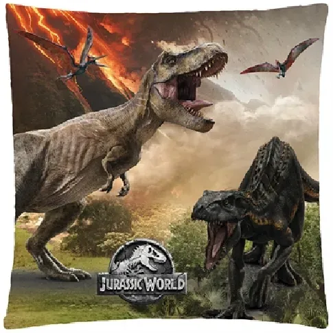 Bilde av best pris Pyntepute barn - 40x40 cm - Jurassic world - Deilig pyntepute til barnerommet Innredning , Tekstiler , Pynteputer