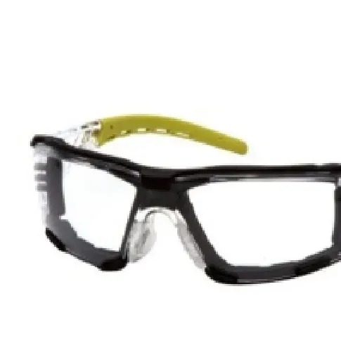 Bilde av best pris Pyramex sikkerhedsbrille klar - Fyxate Foam, grå/lime, aftageligt elastikbånd Klær og beskyttelse - Sikkerhetsutsyr - Vernebriller