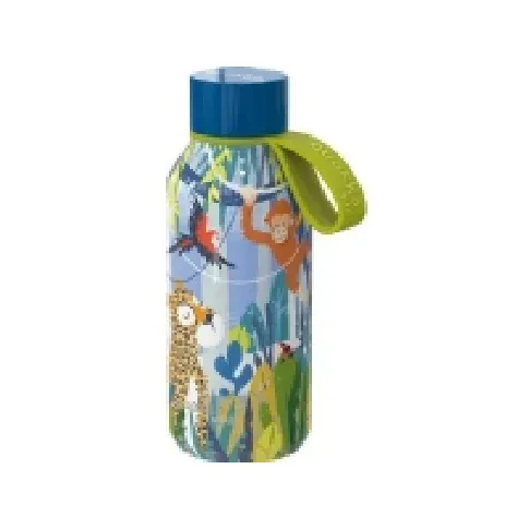 Bilde av best pris Quokka Solid Kids med stropp - 330 ml termoflaske i rustfritt stål med stropp (Jungle) Utendørs - Camping - Flasker & Vanndunker