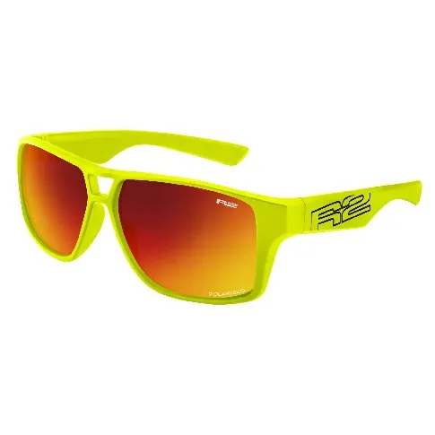Bilde av best pris R2 Master sportsbrille gul/rød AT086K UTSTYR Beskyttelse Sykkelbriller