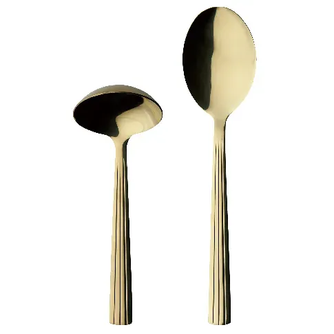 Bilde av best pris RAW - 2 pcs - Cutlery set gravy/potato spoon giftbox - Champagne gold (14637) - Hjemme og kjøkken