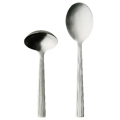 Bilde av best pris RAW - 2 pcs - Cutlery set gravy/potato spoon giftbox - Matte steel (14639) - Hjemme og kjøkken